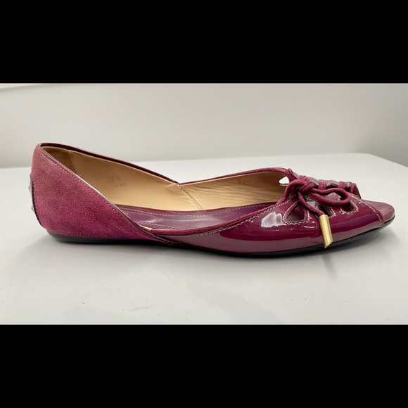 Tod’s  Women’s leather peep toe flats - Picture 5 of 8